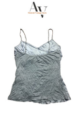 Women Silver Silk Top