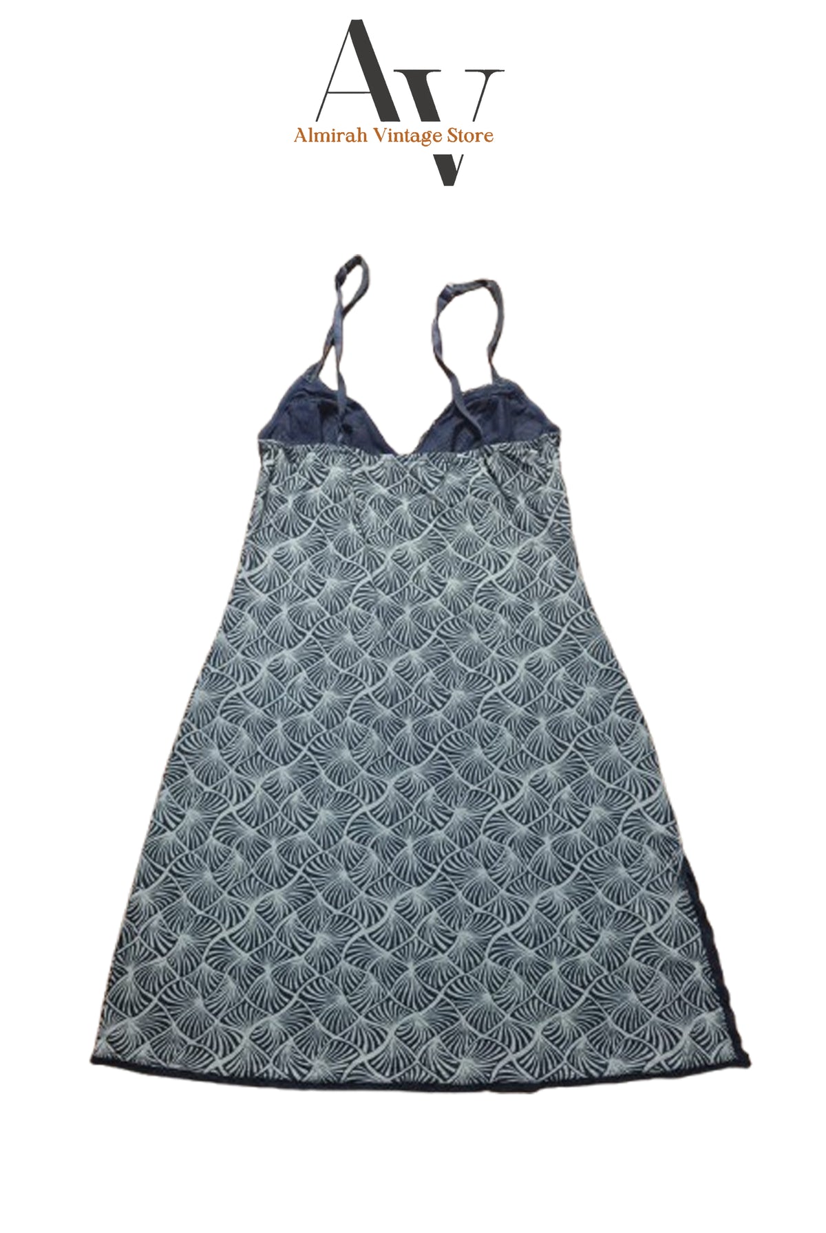 Printed Gray Slip Dress