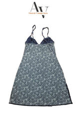 Printed Gray Slip Dress