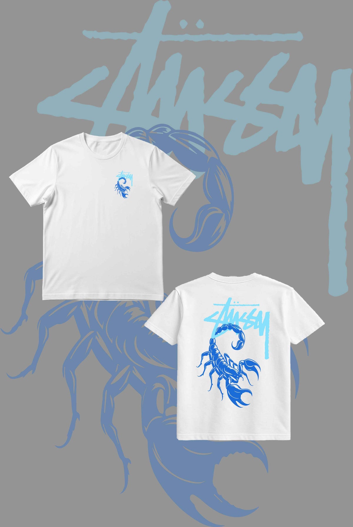 Stusy Scorpion Blue T-Shirt