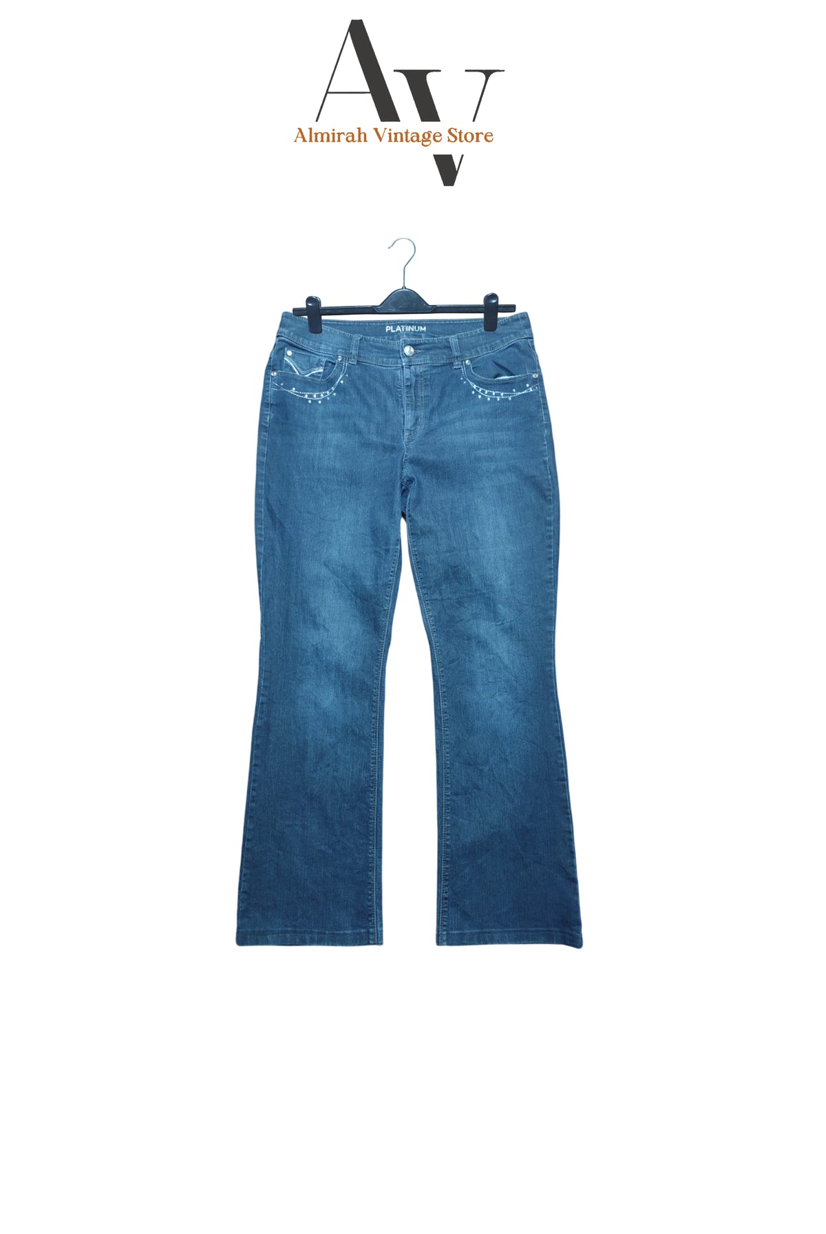 Platinum Chicos Blue Flared Jeans