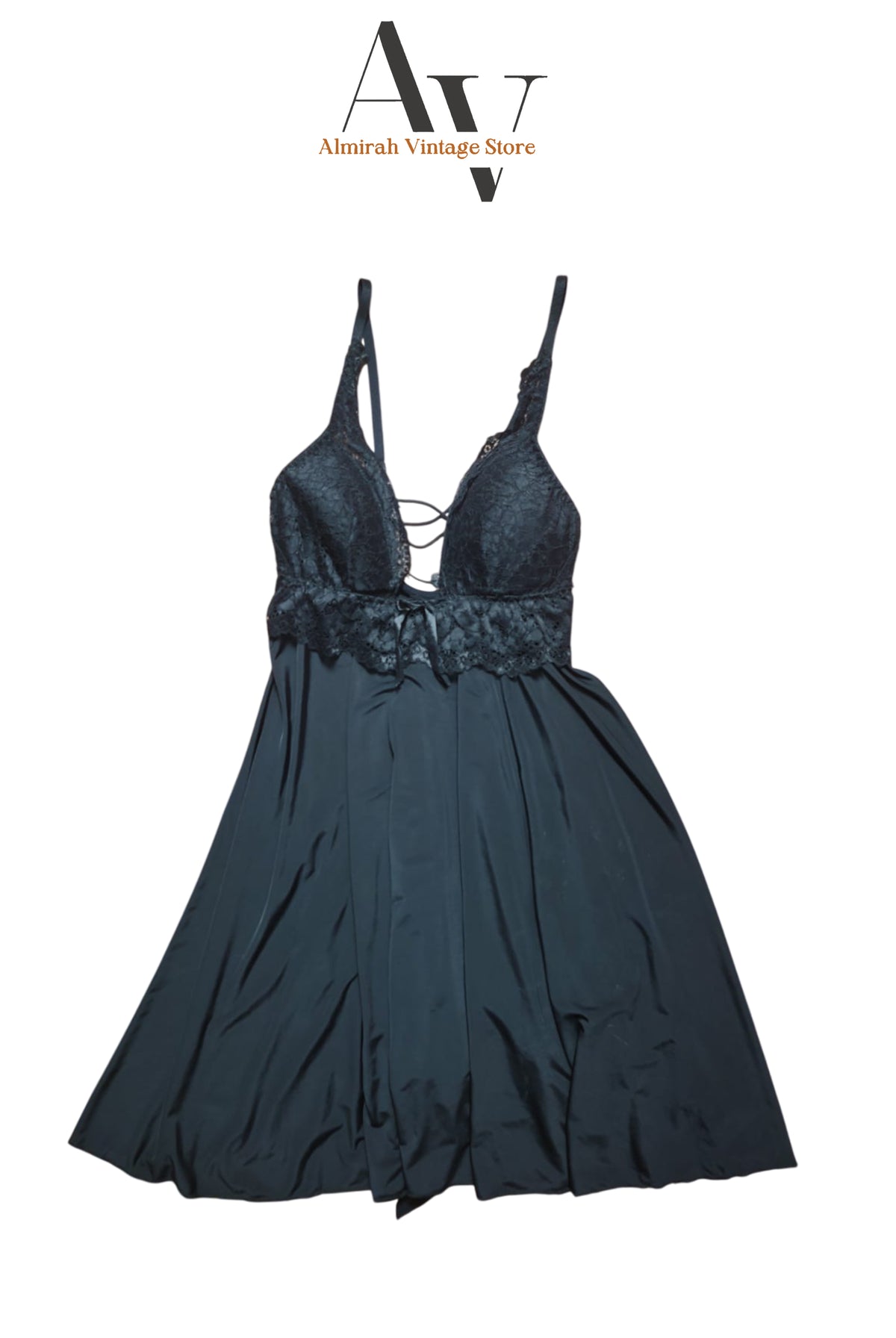 Black Butterfly Ribbon Dress