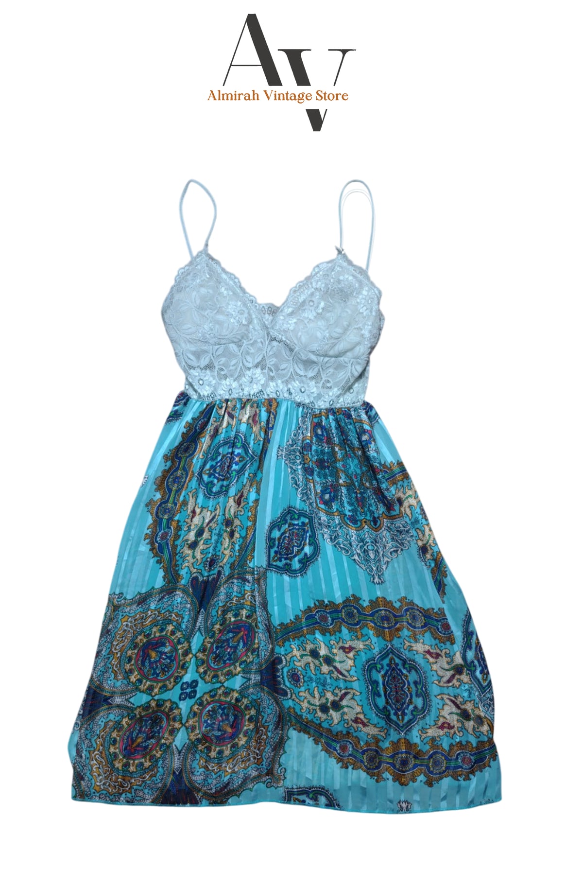 Blue lace Patterned Dress