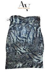 Black Patterned Printed Dress