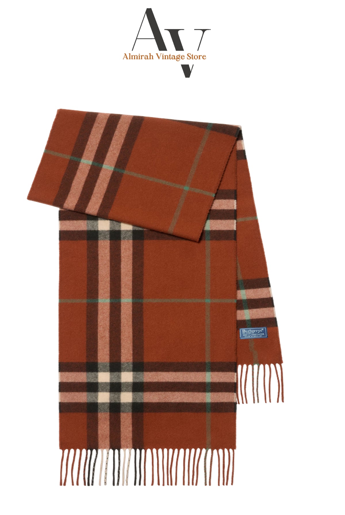 Burberry-Orange Nova Check Scarf