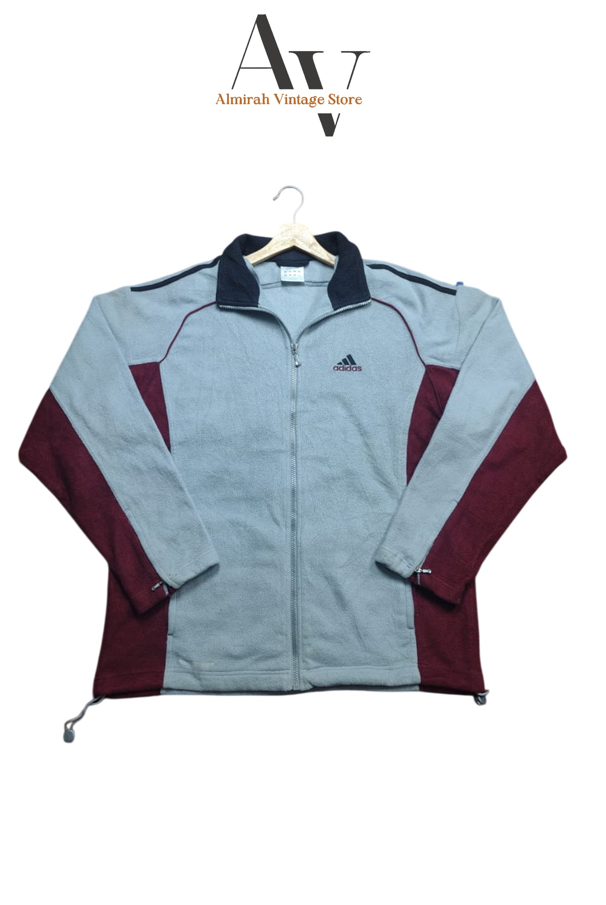 Adidas Grey And Maroon Fleeces