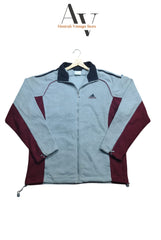 Adidas Grey And Maroon Fleeces