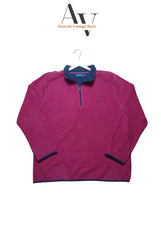 Nautica Red Half Zipper Fleeces