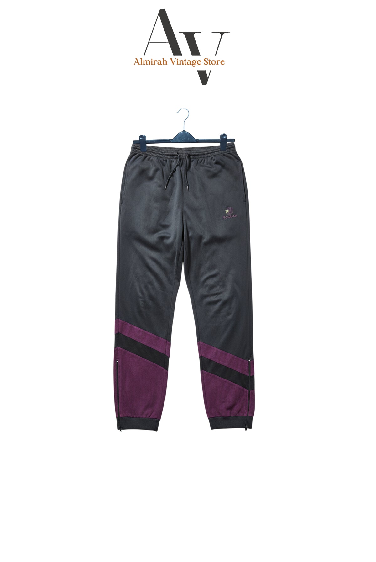 Reebok Black And Purple Track Pants