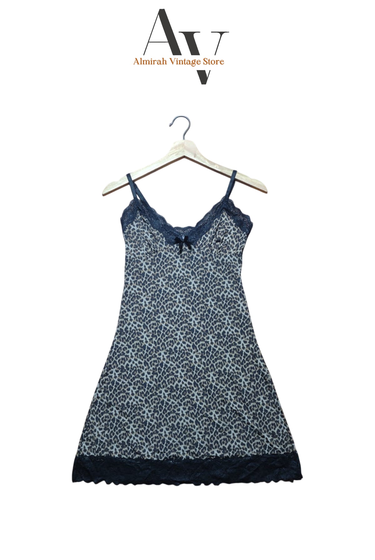 Y2k Leopard Slip Dress