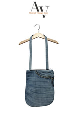 Denim Cross Body V Bag