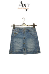 All Stains Button Down Denim Skirts