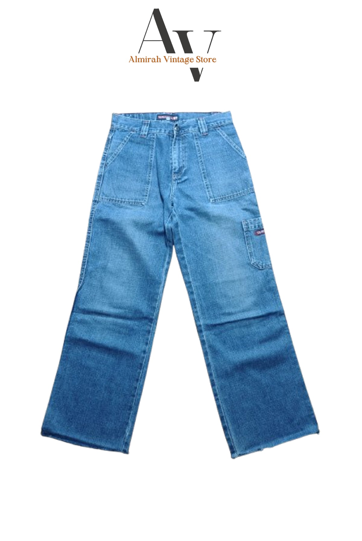Blue Faded Hip Hop Jeans
