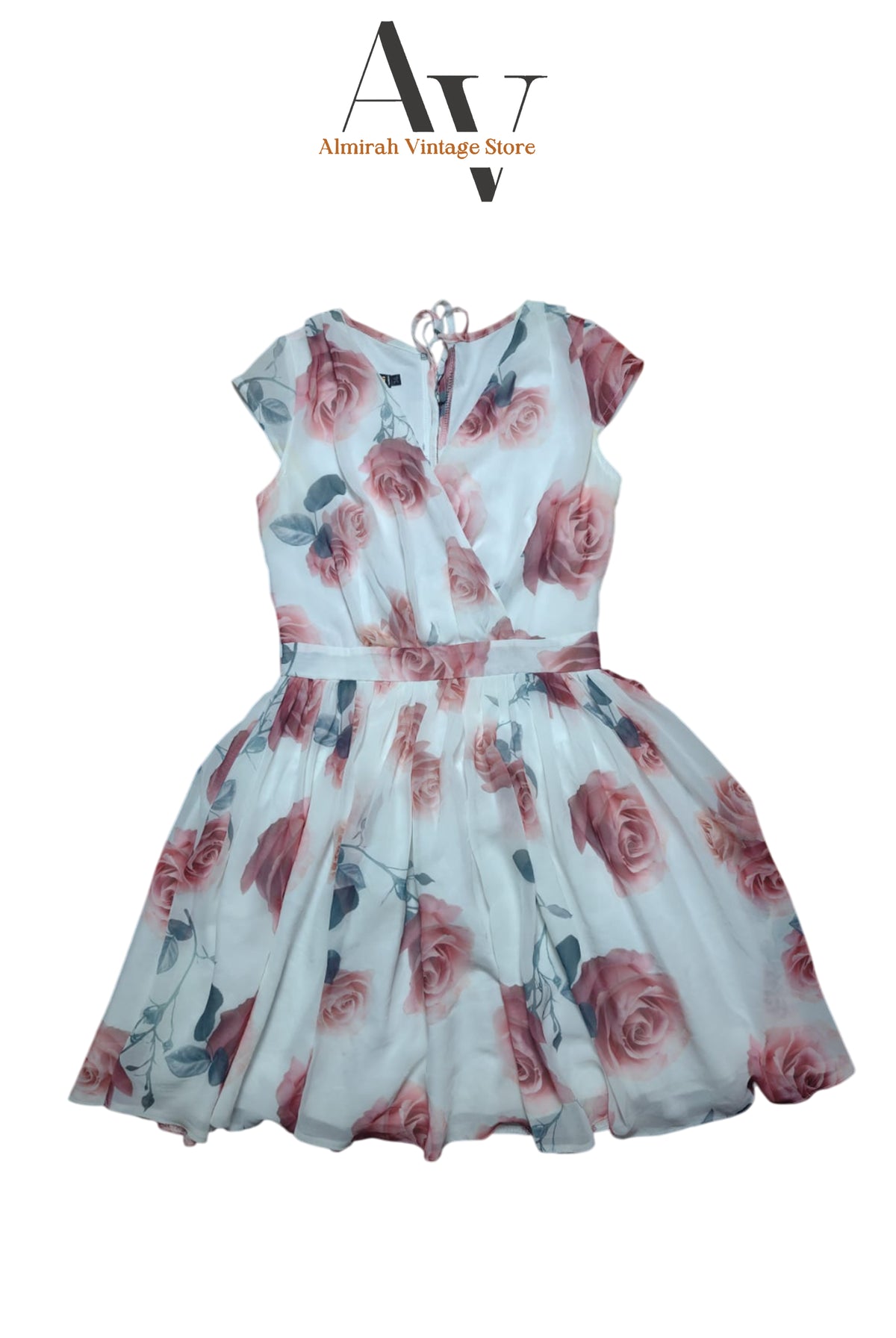 Pink Flower Print Dress