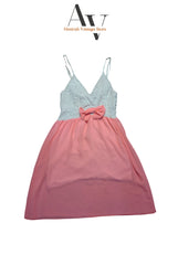 Pink White Strap Dress