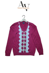 Tommy Hilfiger Red Argyle Sweater