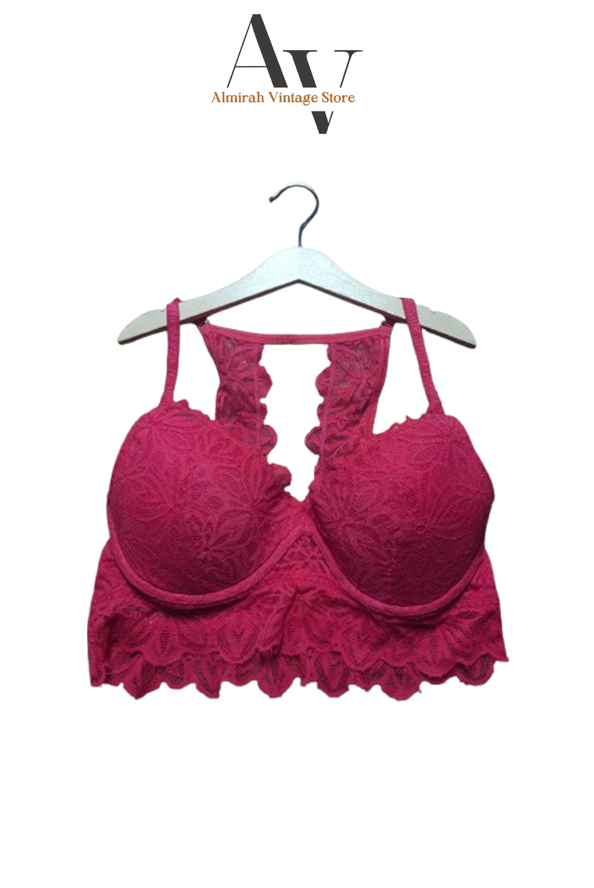 Lace Bralette Red