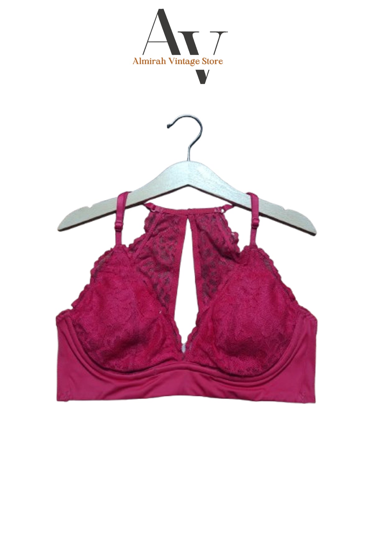 Lace Bralette Premium Maroon