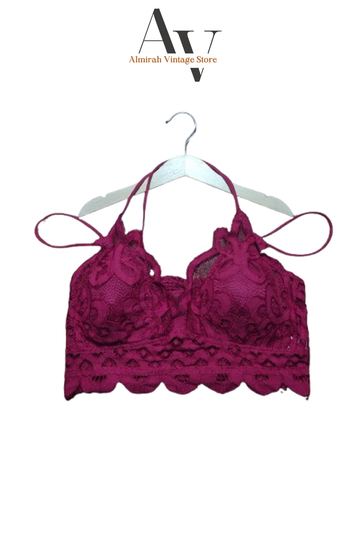Lace Bralette Maroon Laces