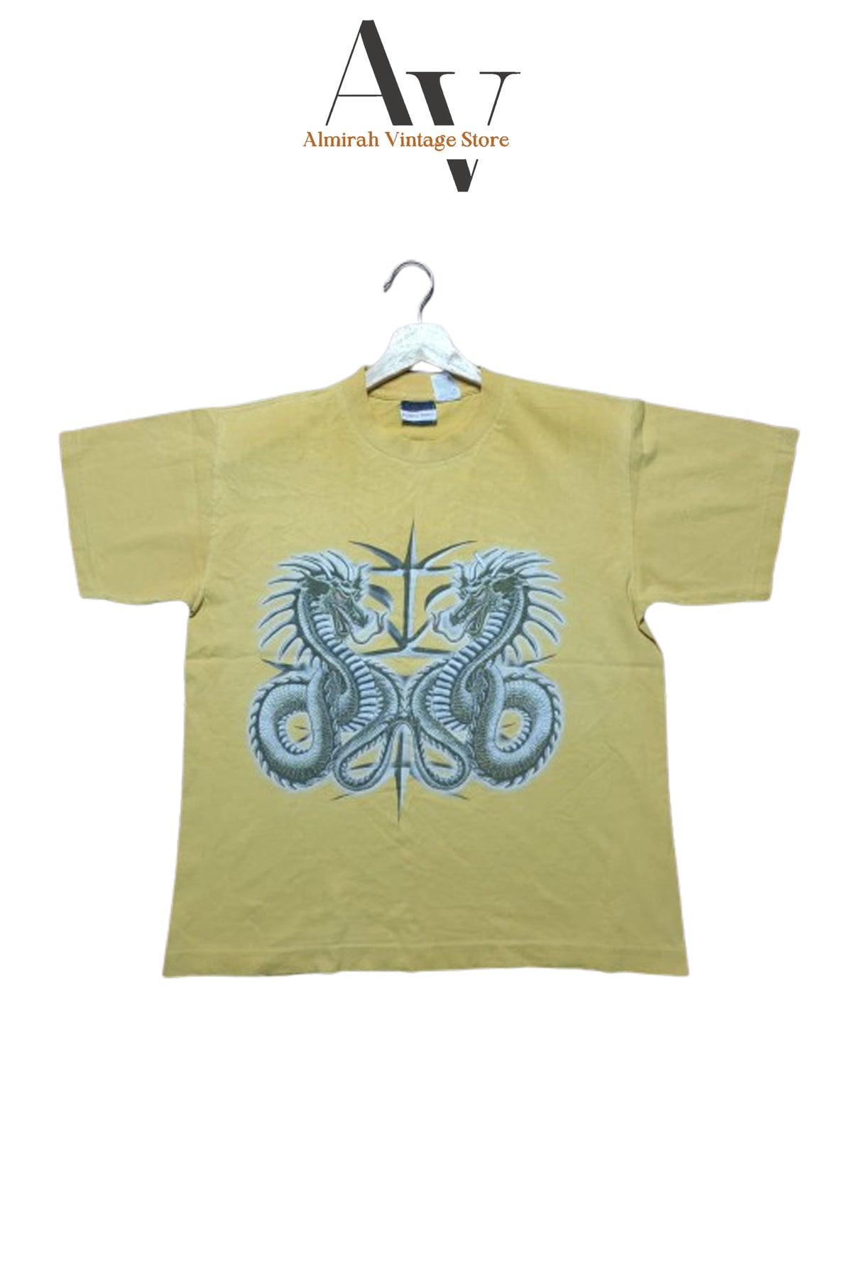Vintage Dragon Yellow T Shirts