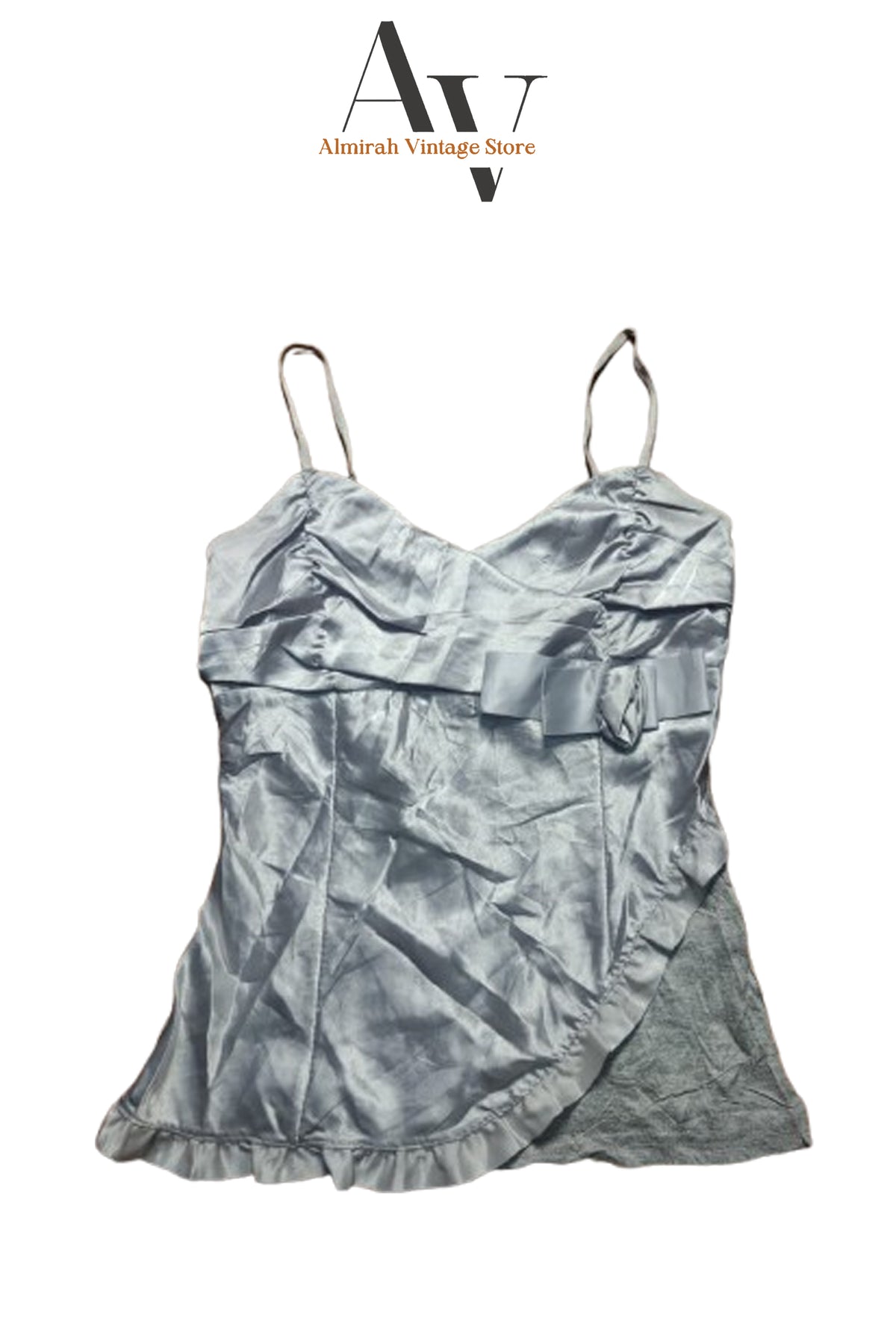 Women Silver Silk Top