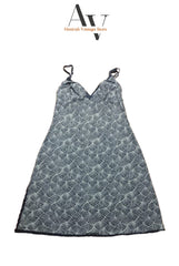Printed Gray Slip Dress
