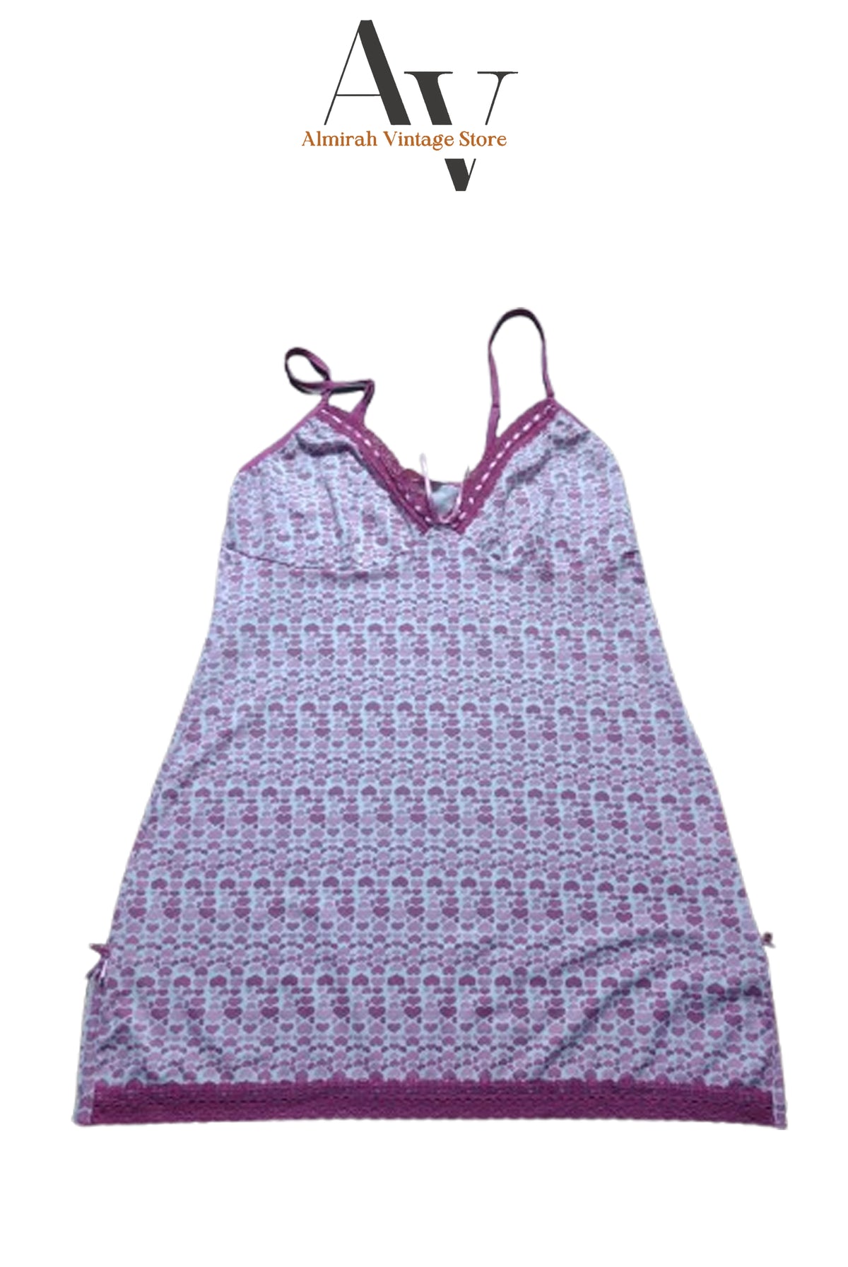 Secret Heart Print Slip Dress