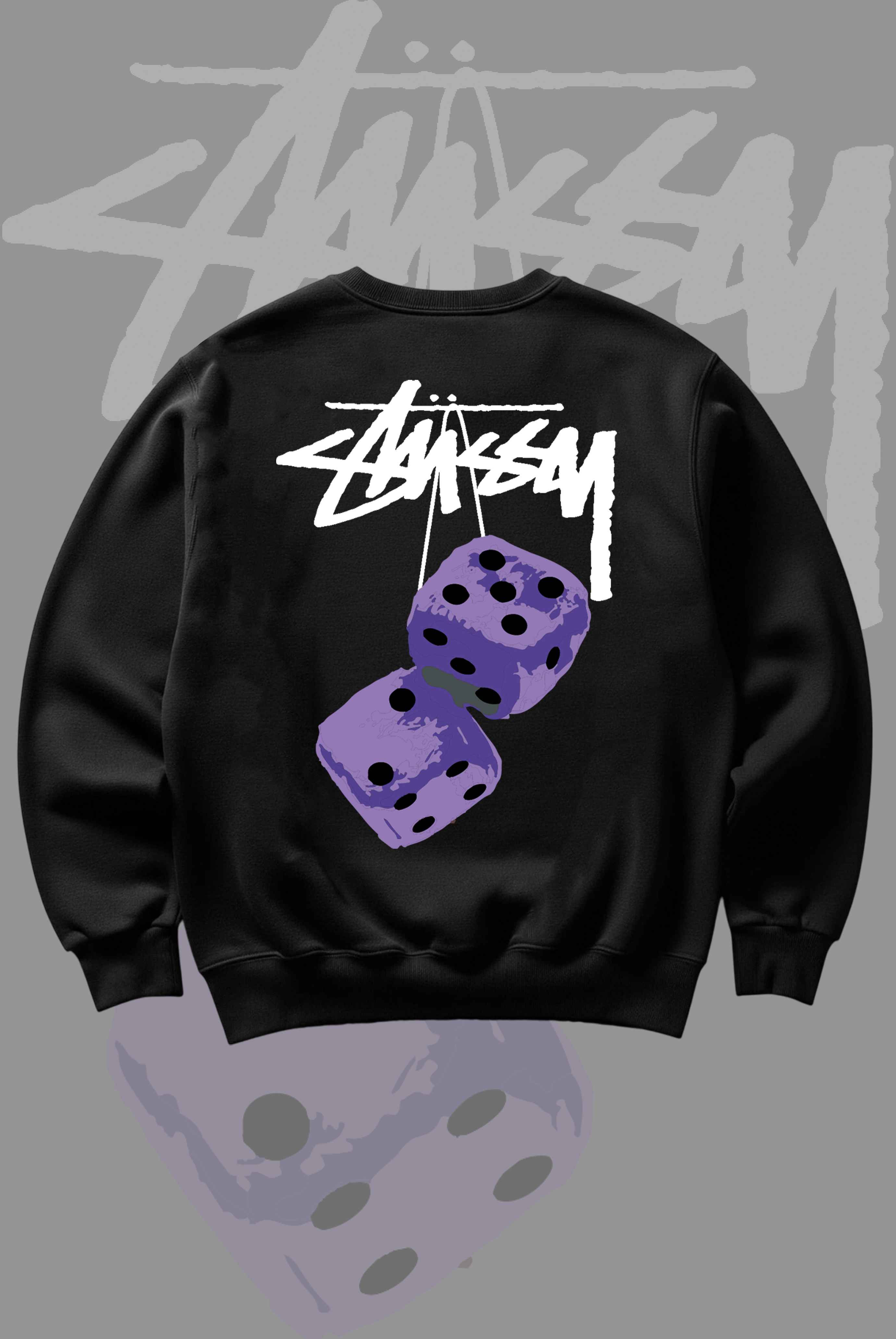 Stusy Purple Dice Sweatshirt