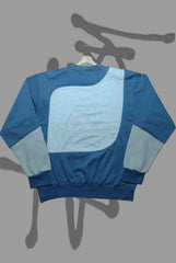 Stusy Light Blue Combination Patch Work Sweats Shirts