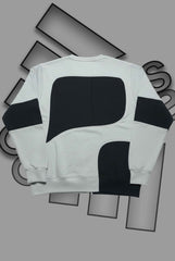 Adida Premium Silver And Black Patch Work II Sweats Shirts