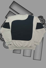 Adida Premium Silver And Black IV Patch Work Sweats Shirts