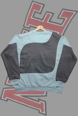Nik Light Blue And Gray Patch Work Sweats Shirts