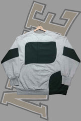 Nik Black And Gray Style Upgraded Patch Work V Sweats Shirts