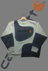 Carhart Black And Gray Patch Work Sweats Shirts