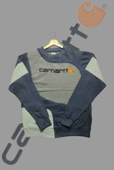 Carhart Green And Black Patch Work Sweats Shirts