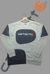 Carhart Black And Gray Prime Patch Work Sweats Shirts