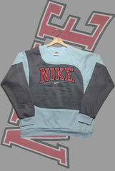Nik Light Blue And Gray Patch Work Sweats Shirts