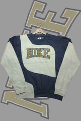 Nik Light Brown And Blue Patch Work II Sweats Shirts