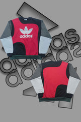 Adida Premium Multi Color Patch Work Sweats Shirts
