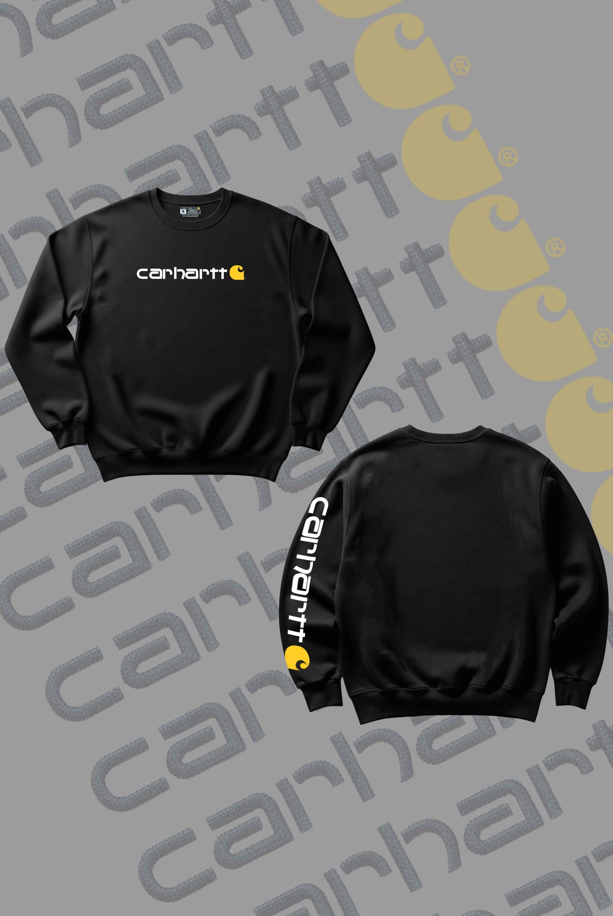 Carhart Yellow Printed Sweats Shirt