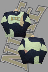 Nik Light Brown And Blue Patch Work Sweats Shirts