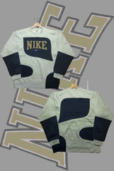 Nik Light Brown And Blue Patch Work III Sweats Shirts