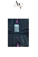 Black & Pink Embroidered Corset Top